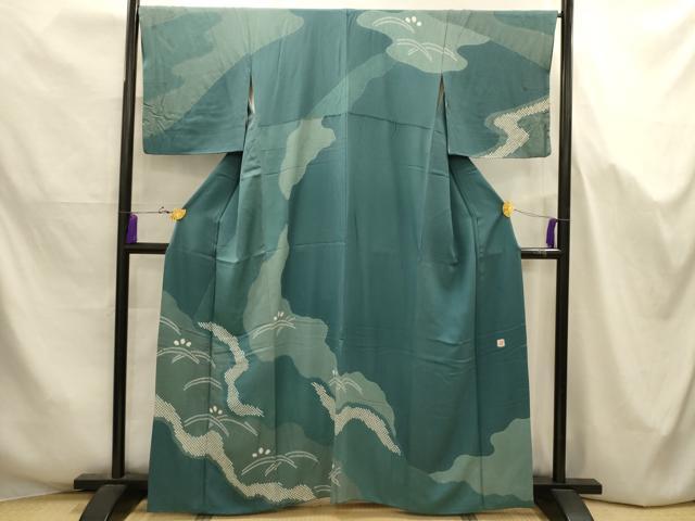平和屋着物■訪問着 作家物 絞り 道長露芝文 正絹 逸品 AABJ7659sx