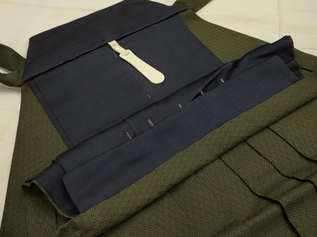 平和屋着物●男性 行灯袴 亀甲文 正絹 逸品 AABJ7662sx