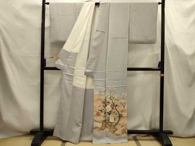 平和屋着物■豪華色留袖 花鳥文 暈し染め 金銀彩 正絹 逸品 AABJ7670sx