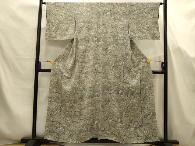 平和屋着物■上質な小紋 草花文 正絹 逸品 AABJ7671sx