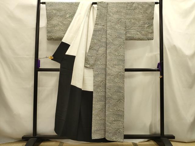 平和屋着物■上質な小紋 草花文 正絹 逸品 AABJ7671sx