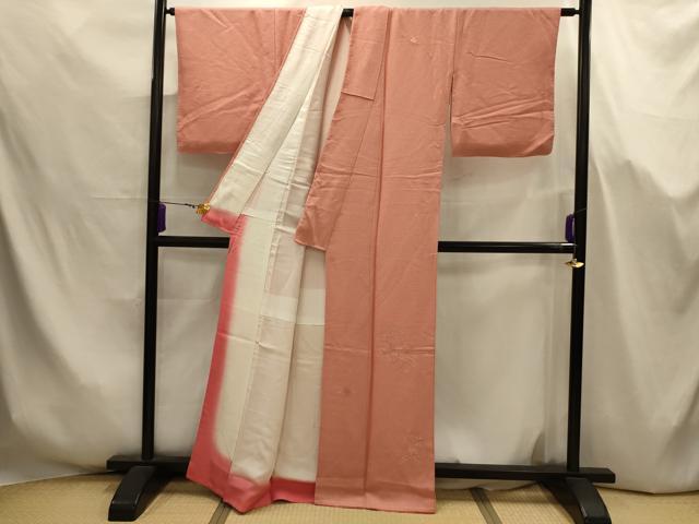 平和屋着物■中国三大刺繍 汕頭刺繍 スワトウ刺繍 無地絵羽訪問着 花車文 ときがら茶色 正絹 逸品 AABJ7686sx