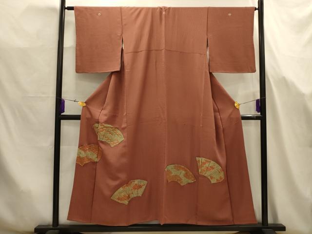 平和屋着物■豪華色留袖 駒刺繍 地紙花文 金彩 正絹 逸品 AABJ7689sx