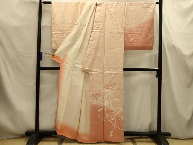 平和屋着物■訪問着 駒刺繍 結び紐文 暈し染め 正絹 逸品 AABJ7692sx