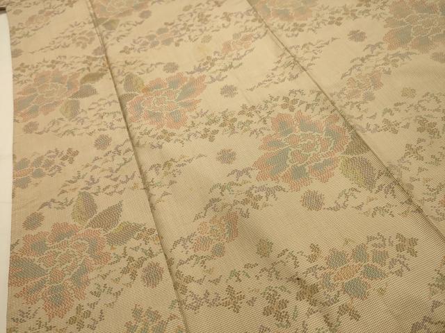 平和屋着物■上質な紬 舞花文 正絹 逸品 AABJ7693sx