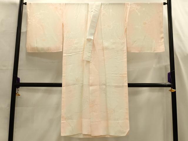 平和屋着物■長襦袢 無双仕立て 絞り 露芝花文 暈し染め 正絹 逸品 AABJ7698sx