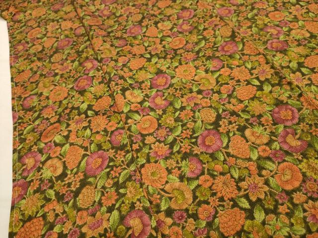 平和屋着物■上質な小紋 更紗花文 正絹 逸品 AABJ7702sx