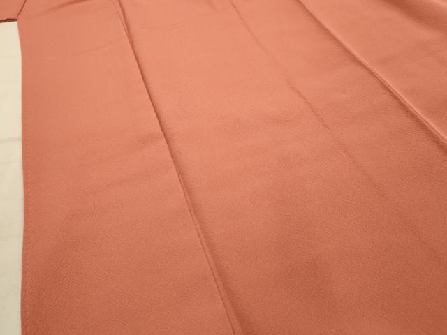 平和屋着物■上質な色無地 紋意匠 纁色 正絹 逸品 AABJ7715sx