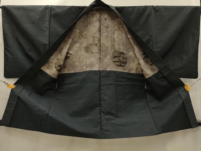 平和屋着物■男性 本場大島紬 アンサンブル 亀甲絣 正絹 逸品 AABJ7728sx