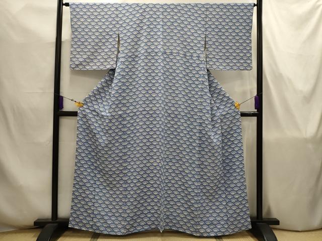 平和屋着物■上質な小紋 青海波 阪急百貨店扱い 正絹 逸品 AABJ7729sx