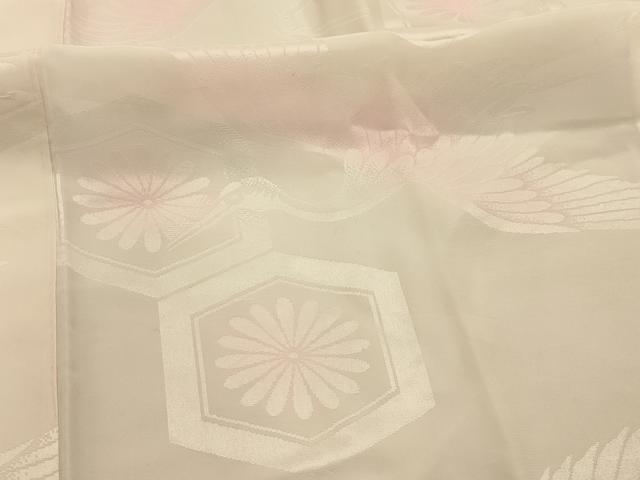 平和屋着物■長襦袢 袷 飛鶴亀甲花文 暈し染め 正絹 逸品 AABJ7737sx