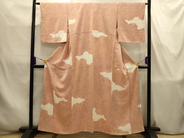 平和屋着物■上質な小紋 絞り 霞文 正絹 逸品 AABJ7741sx