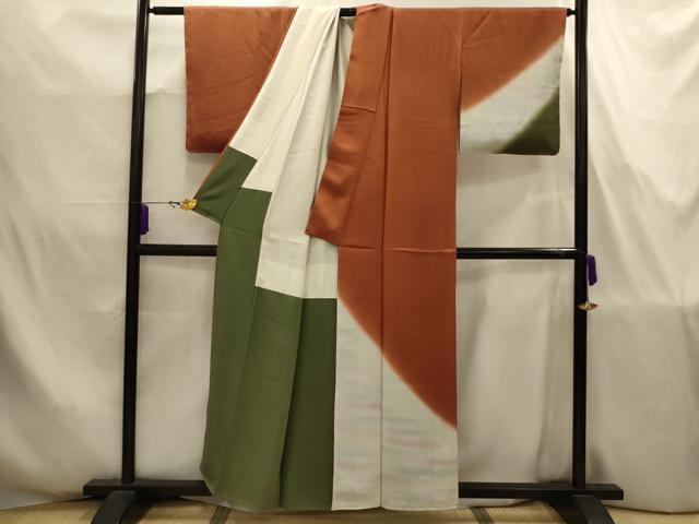 平和屋着物■訪問着 霞文 暈し染め 正絹 逸品 AABJ7747sx