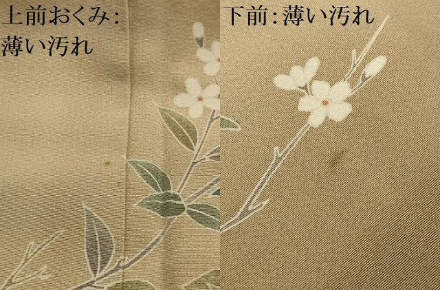 平和屋着物■訪問着 友禅 枝花文 暈し染め 金彩 正絹 逸品 AABJ7752sx