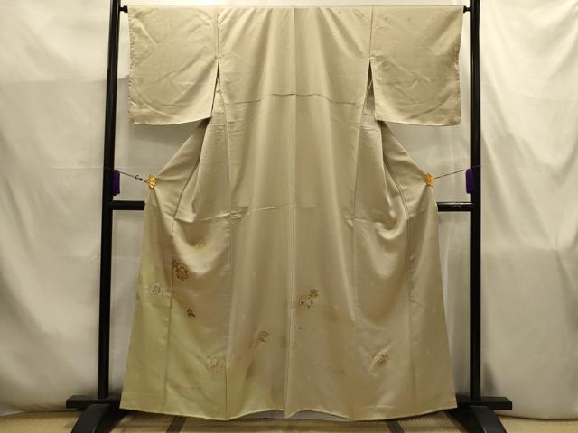 平和屋着物■訪問着 駒刺繍 雪輪花文 暈し染め 金銀彩 正絹 逸品 AABJ7766sx