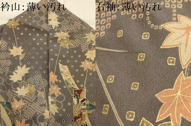 平和屋着物■上質な小紋 花鳥短冊文 正絹 逸品 AABJ7773sx