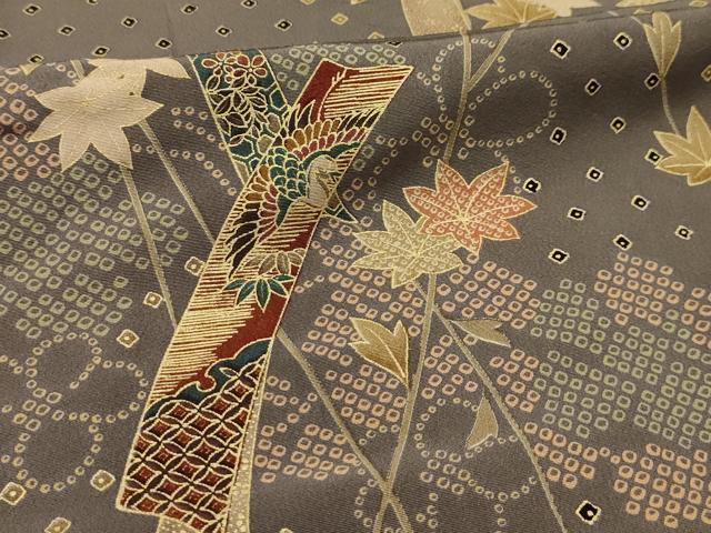 平和屋着物■上質な小紋 花鳥短冊文 正絹 逸品 AABJ7773sx