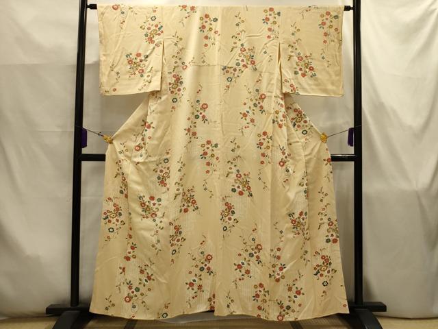 平和屋着物■上質な小紋 花唐草文 正絹 逸品 AABJ7777sx