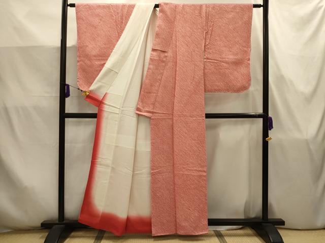 平和屋着物■大変加工の良い総絞り小紋 正絹 逸品 AABJ7787sx