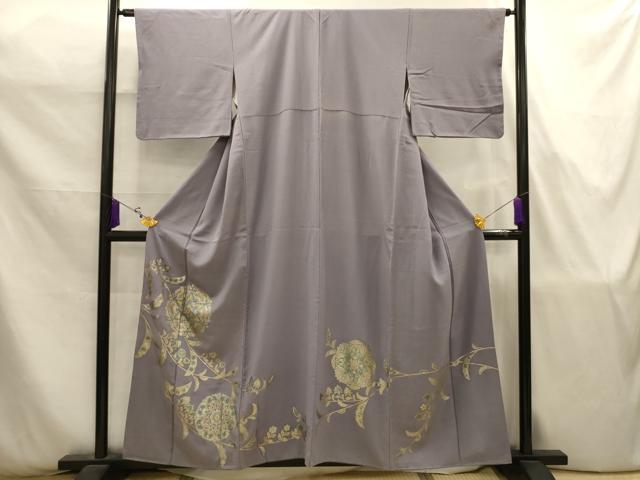 平和屋着物■色留訪問着 正倉院花文 金彩 正絹 逸品 AABJ7795sx