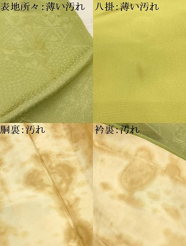 平和屋着物■上質な小紋 地紋起こし 色紙重ね花文 暈し染め 正絹 逸品 AABJ7799sx