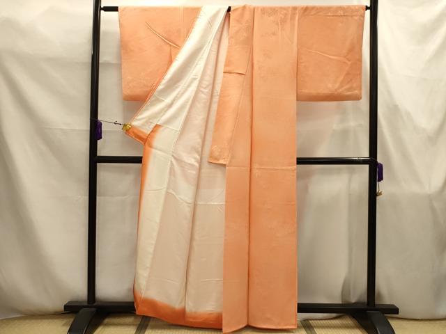 平和屋着物■上質な小紋 笹の葉地紋 暈し染め 正絹 逸品 AABJ7802sx