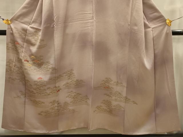 平和屋着物■訪問着 刺繍 浜松文 暈し染め 金糸 金彩 正絹 逸品 AABJ7806sx