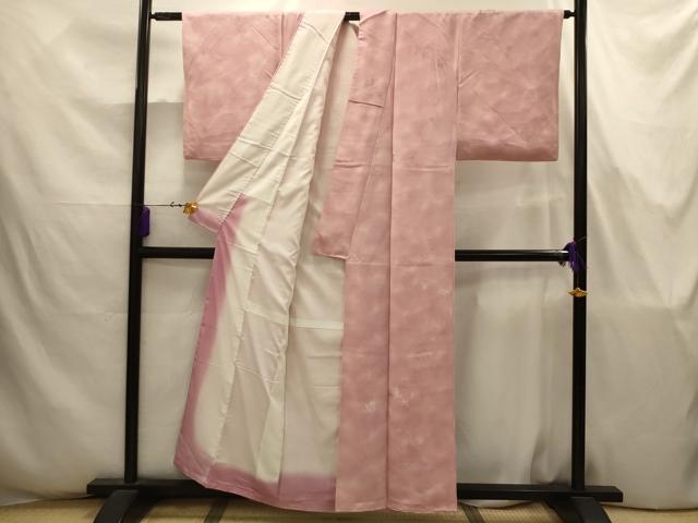 平和屋着物■上質な小紋 枝花地紋 暈し染め 正絹 逸品 AABJ7812sx
