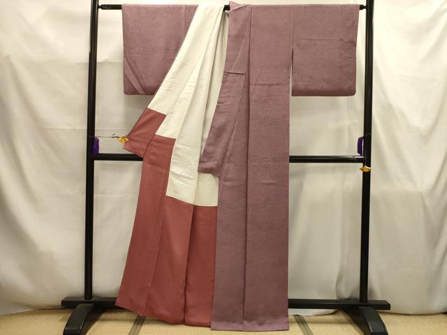 平和屋着物■江戸小紋 草花文 正絹 逸品 AABJ7814sx