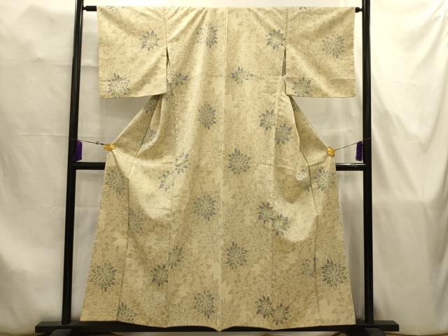 平和屋着物■上質な紬 100亀甲 舞花文 AABJ7827sx