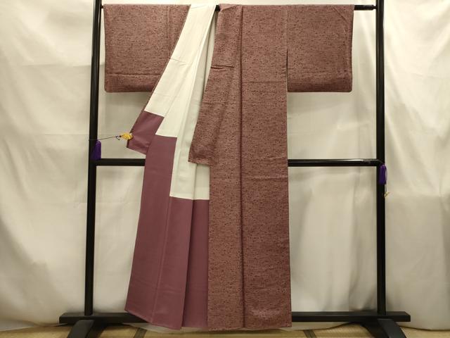 平和屋着物■上質な小紋 鳳凰花唐草文 正絹 逸品 AABJ7840sx