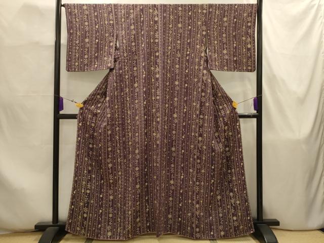 平和屋着物■上質な小紋 花間道 正絹 逸品 AABJ7864sx