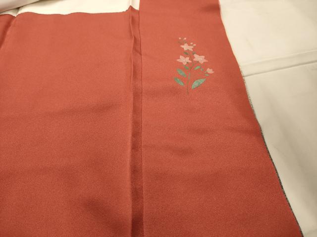 平和屋着物■訪問着 螺鈿 渡り橋飛鶴花文 暈し染め 金銀彩 正絹 逸品 AABJ7869sx