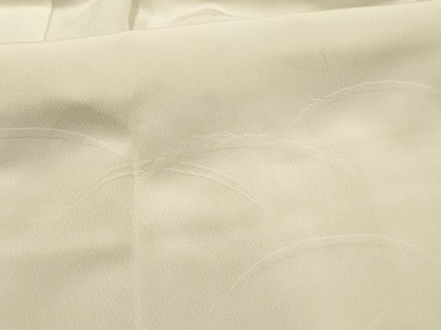 平和屋着物■長襦袢 無双仕立て 雪芝文 生成り色 正絹 逸品 AABJ7875sx