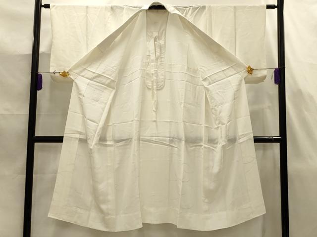 平和屋着物■長襦袢 無双仕立て 雪芝文 生成り色 正絹 逸品 AABJ7875sx