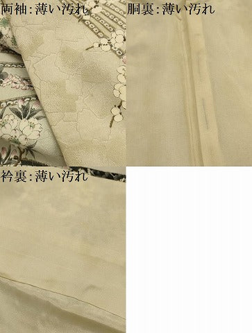 平和屋着物■上質な小紋 花丸文 金彩 正絹 逸品 AABJ7876sx