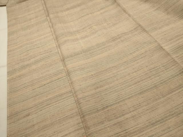 平和屋着物■上質な紬 横段文 正絹 逸品 AABJ7885sx