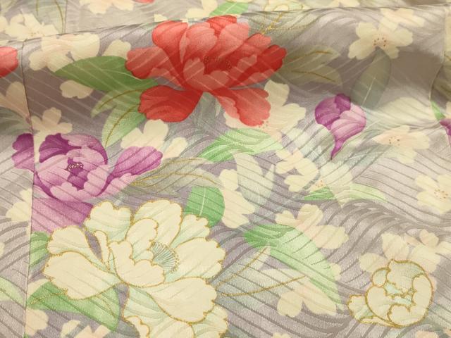 平和屋着物■豪華振袖 流水花文 金彩 正絹 逸品 AABJ7890sx