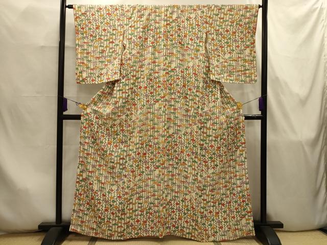 平和屋着物■上質な小紋 松竹梅梅間道 正絹 逸品 AABJ7902sx
