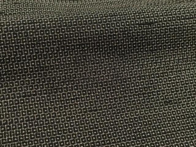 平和屋着物■上質な紬 100亀甲 総詰め 黒地 正絹 逸品 AABJ7905sx