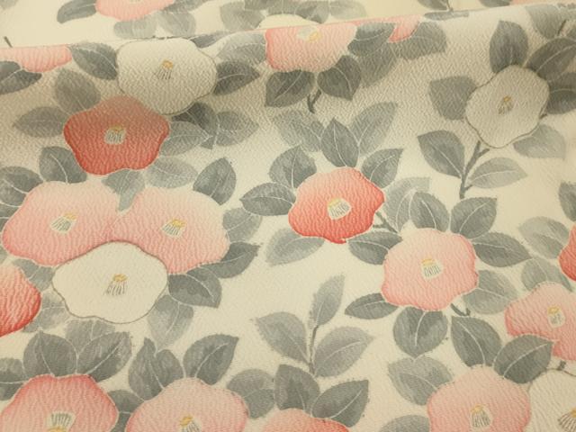 平和屋着物■上質な小紋 枝花文 正絹 逸品 AABJ7911sx