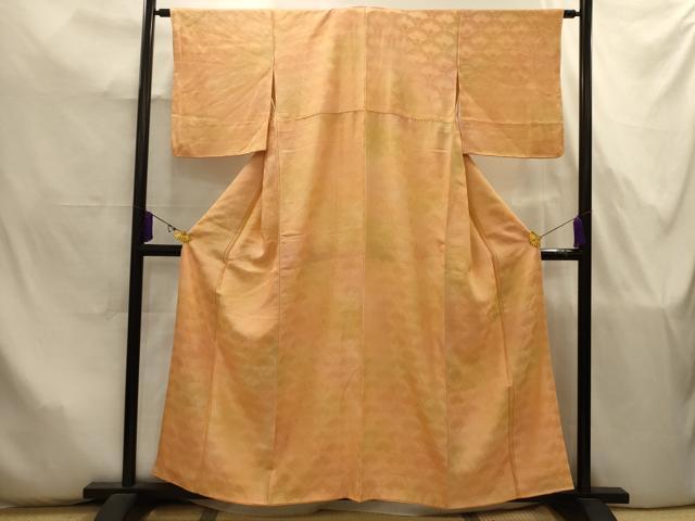 平和屋着物■上質な小紋 檜扇青海波地紋 暈し染め 正絹 逸品 AABJ7916sx