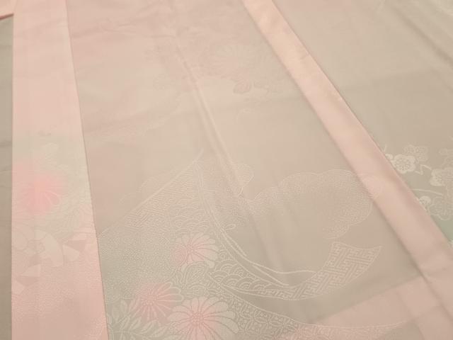 平和屋着物■振袖用長襦袢 無双仕立て 花車文 暈し染め 洗える着物 AABJ7920sx