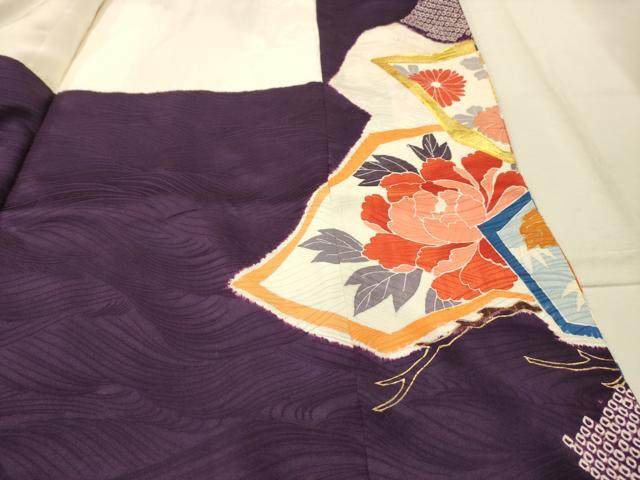 平和屋着物■豪華振袖 駒刺繍 吉祥花文 金彩 正絹 逸品 AABJ7935sx