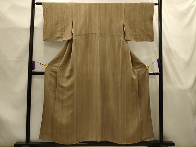 平和屋着物■上質な小紋 間道 鬼しぼ縮緬 正絹 逸品 AABJ7936sx