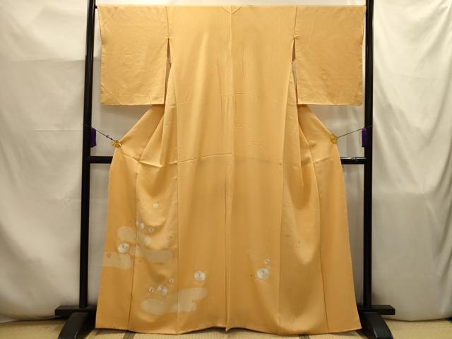 平和屋着物■中国三大刺繍 相良刺繍 訪問着 絞り 霞花文 金糸 正絹 逸品 AABJ7942sx