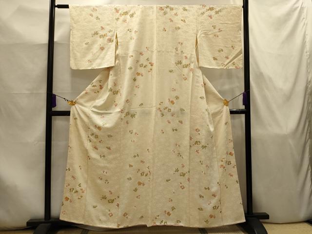 平和屋着物■上質な小紋 舞花文 金彩 正絹 逸品 AABJ7947sx