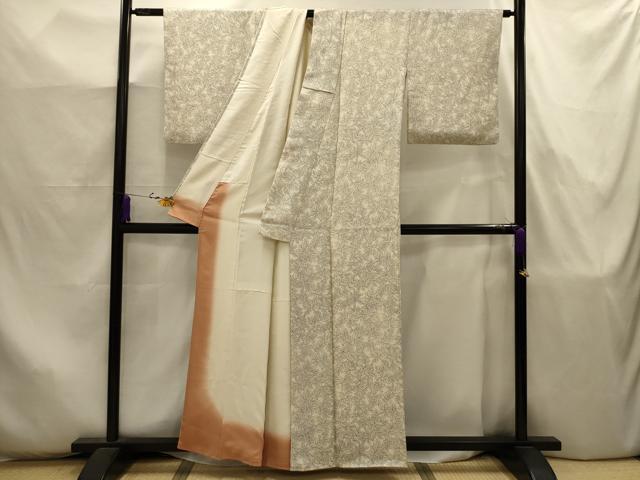 平和屋着物■上質な小紋 枝葉文 正絹 逸品 AABJ7949sx