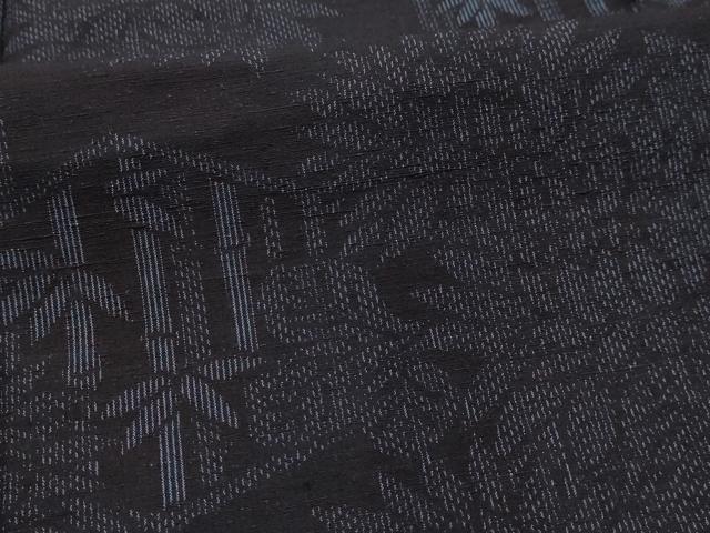 平和屋着物■上質な紬 花亀甲笹竹文 正絹 逸品 AABJ7965sx