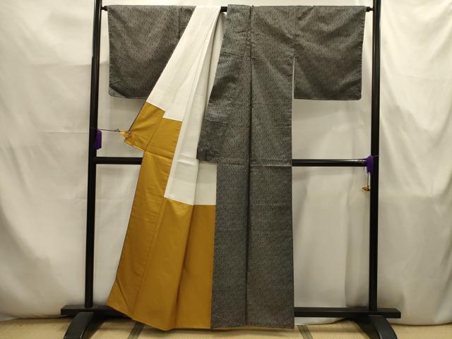 平和屋着物■本場大島紬 割り込み絣 正絹 逸品 AABJ7966sx
